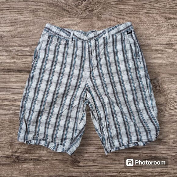 Vans Blue Checked Shorts - Picture 1 of 5